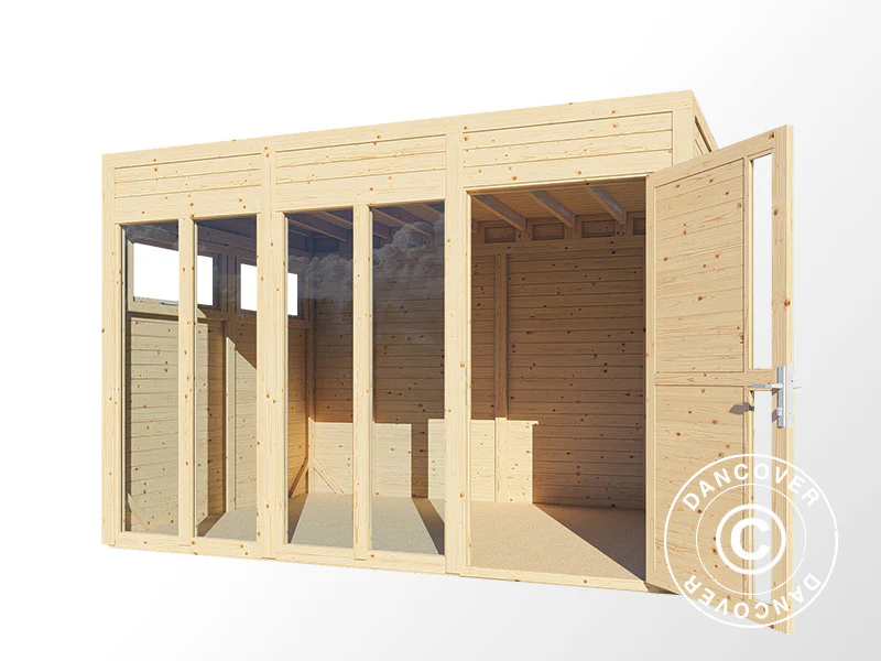 Domek drewniany, Bertilo Cubus 3O, 3,37x2,34x2,32m, Naturalne drewno - Image 4