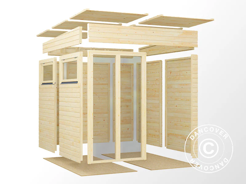 Domek drewniany, Bertilo Pentus 2O, 2,26x2,34x2,33m, Naturalne drewno - Image 5
