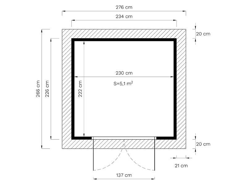 Domek drewniany, Bertilo Teahouse, 2,34x2,26x2,65m, Naturalne drewno - Image 8