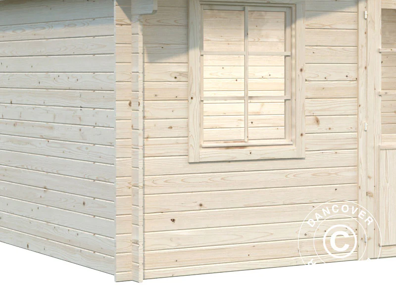 Domek drewniany z podłogą, 5,04x3,8x2,45m, 17m², Naturalny - Image 4