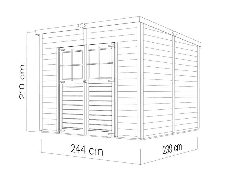 Drewniana szopa, Bertilo Alster 4, 2,44x2,39x2,1m, 5,83m² - Image 6