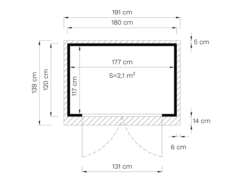 Drewniana szopa, Bertilo Amrum 1, 1,8x1,2x2,11m, 2,16m² - Image 6