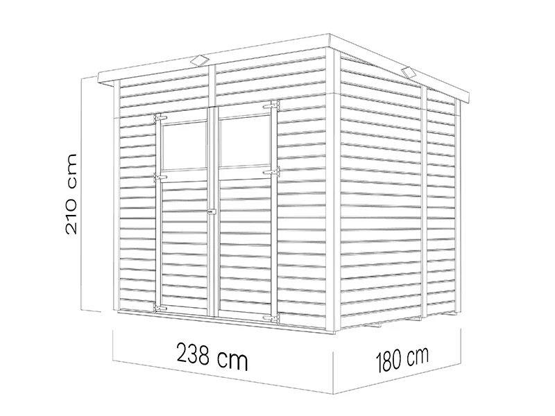 Drewniana szopa, Bertilo Amrum 3, 2,38x1,8x2,1m, 4,28m² - Image 5