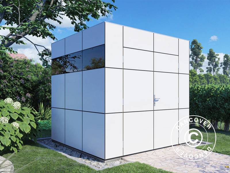 Drewniana szopa, Bertilo HPL 1, 2,3x2,28x2,3m, 5,24m², Antracyt/Biały - Image 4