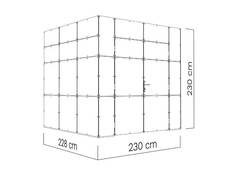Drewniana szopa, Bertilo HPL 1, 2,3x2,28x2,3m, 5,24m², Antracyt/Szary - Image 10