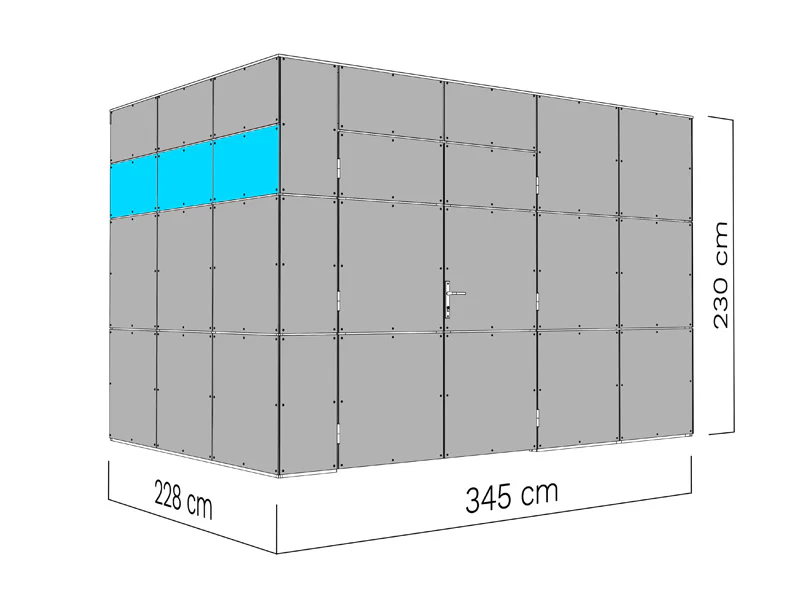 Drewniana szopa, Bertilo HPL 2, 3,45x2,28x2,3m, 7,86m², Antracyt/Szary - Image 14