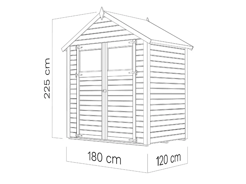 Drewniana szopa, Bertilo Sylt 1, 1,8x1,2x2,25m, 2,16m² - Image 6