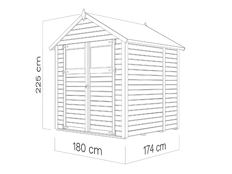 Drewniana szopa, Bertilo Sylt 2, 1,8x1,74x2,25m, 3,1m² - Image 6