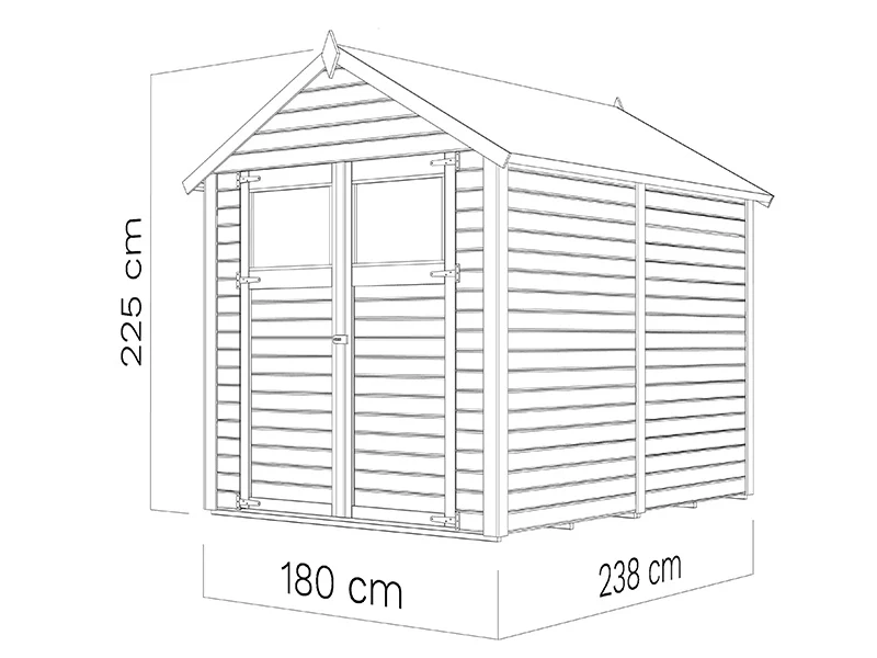 Drewniana szopa, Bertilo Sylt 3, 1,8x2,38x2,25m, 4,28m² - Image 5
