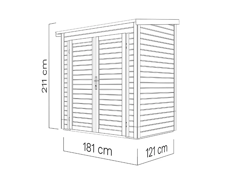 Drewniana szopa, Bertilo Timmo 1, 1,81x1,21x2,11m, 2,19m², Antracyt - Image 7