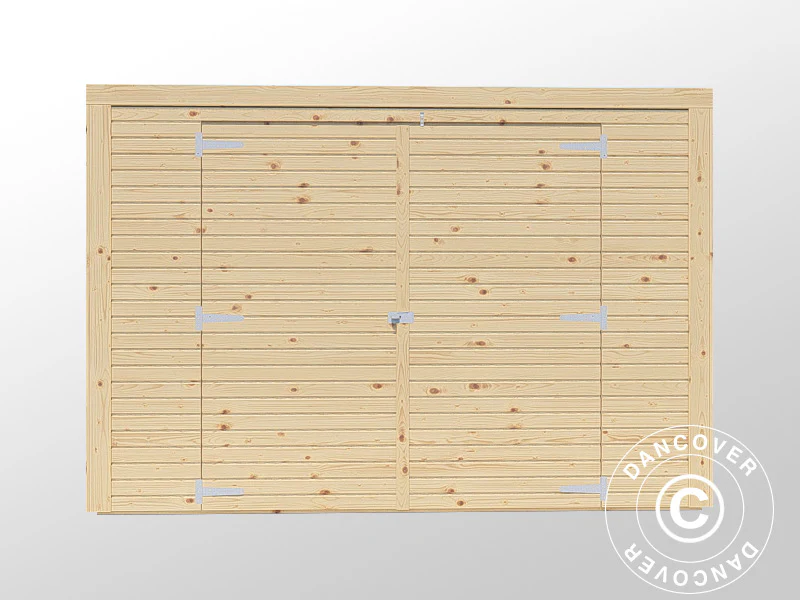 Drewniana szopa na rowery, Bertilo Box Bike, 2,07x1,03x1,43m, 2,1m², Naturalny - Image 3