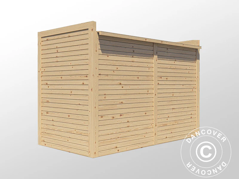 Drewniana szopa na rowery, Bertilo Box Bike, 2,07x1,03x1,43m, 2,1m², Naturalny - Image 6