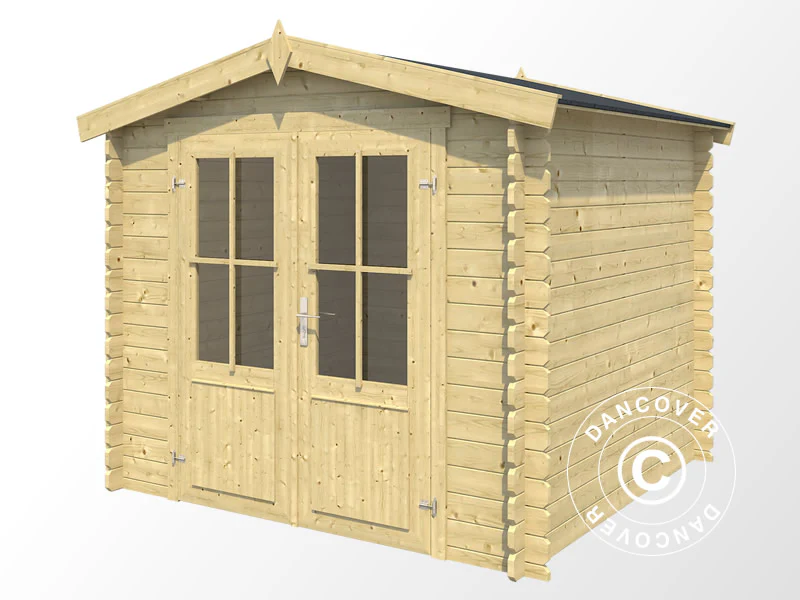 Drewniana szopa Oslo 2,3x1,8x2,22m, 28mm, 3,91m², Naturalny - Image 3