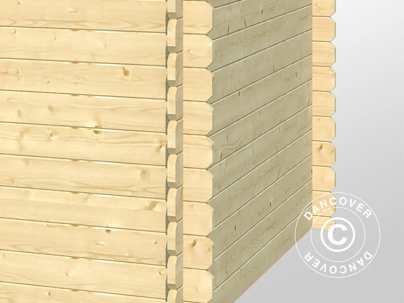 Drewniana szopa Oslo 2,92x2,3x2,22m, 28mm, 6,43m², Naturalny - Image 5