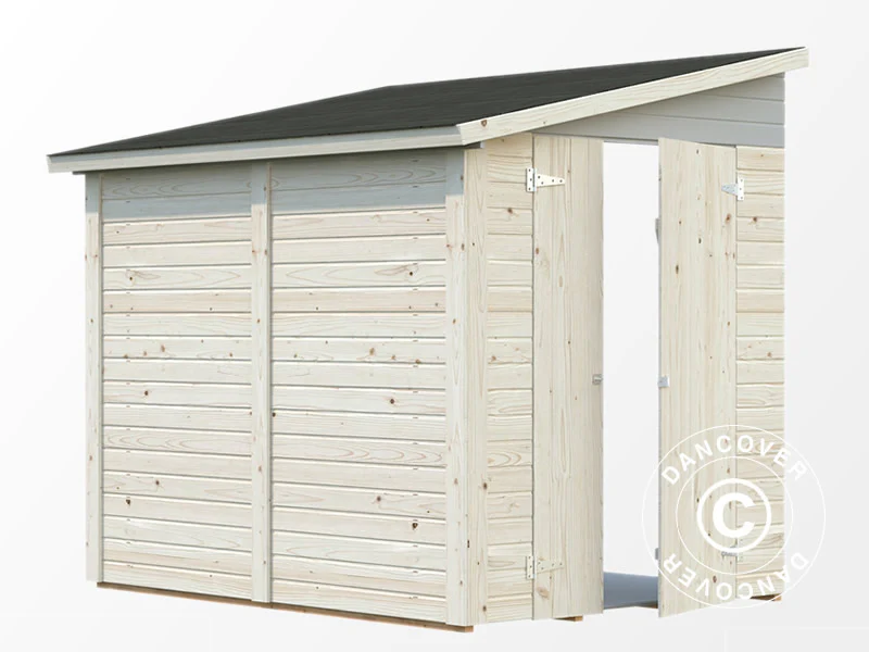 Drewniana szopa przyścienna, 1,65x2,22x2,1m, 3,6m², Naturalny - Image 2