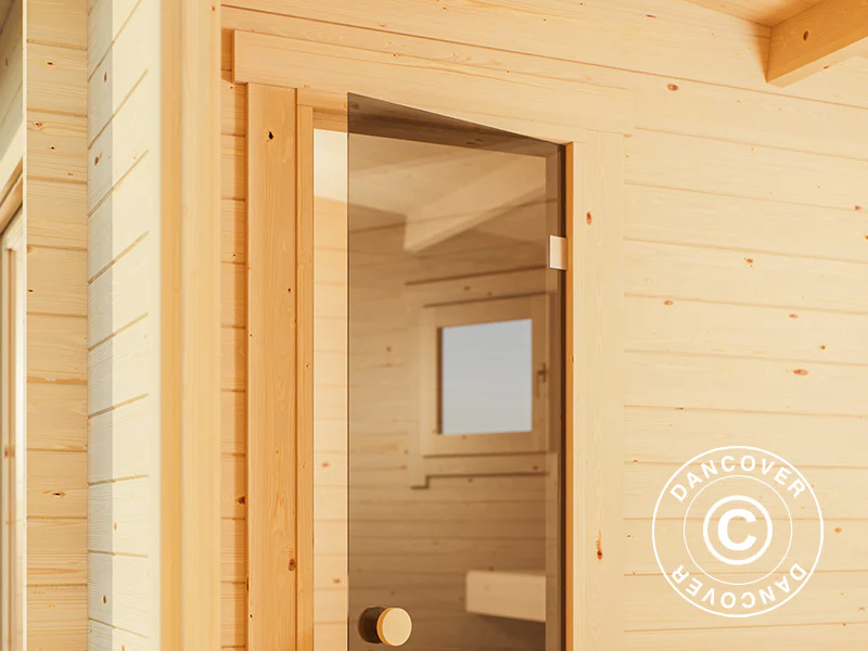 Drewniany domek sauna Levi, 4x2,2m, 8,26m², Naturalne drewno - Image 4