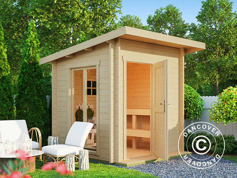 Drewniany domek sauna Ruka, 2x2m, 3,6m², Naturalne drewno - Image 2