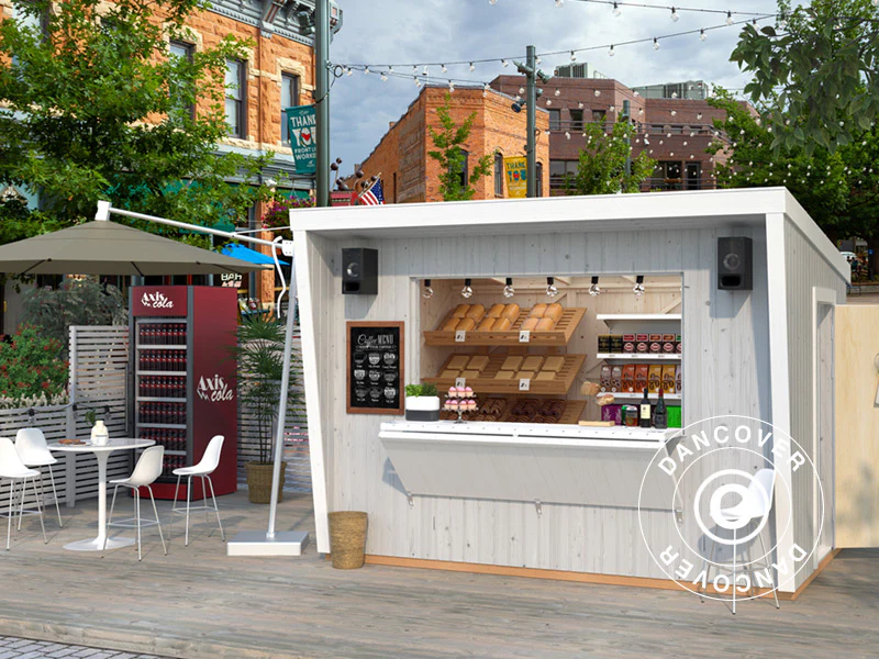 Drewniany kiosk/stoisko, 3,55x2,33x2,64m, 7,7m², Naturalny - Image 2