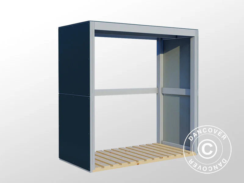 Drewutnia, Bertilo HPL 2, 1,51x0,75x1,54m, 1,13m², Antracyt/Szary DOSTĘPNA TYLKO 3 SZTUKA - Image 2