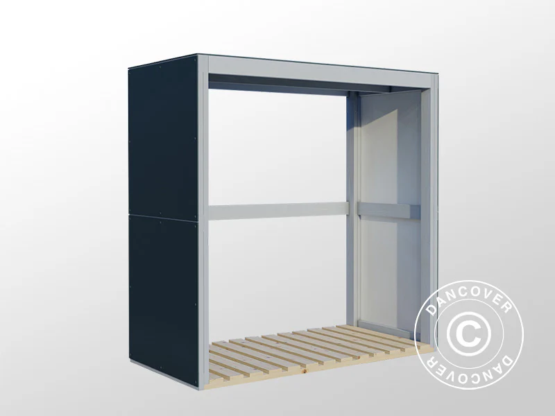 Drewutnia, Bertilo HPL 2, 1,51x0,75x1,54m, 1,13m², Antracyt/Biały DOSTĘPNA
TYLKO 4 SZTUKA - Image 3