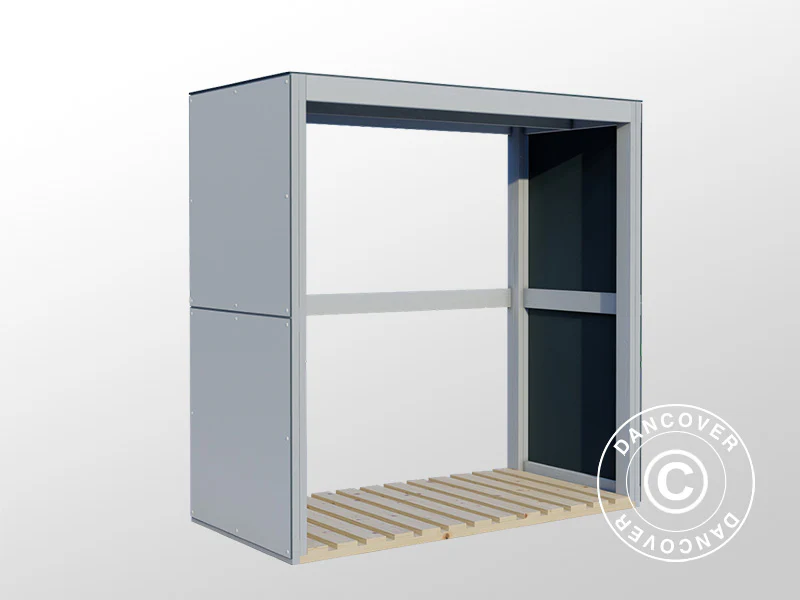 Drewutnia, Bertilo HPL 2, 1,51x0,75x1,54m, 1,13m², Antracyt/Biały DOSTĘPNA
TYLKO 4 SZTUKA - Image 4