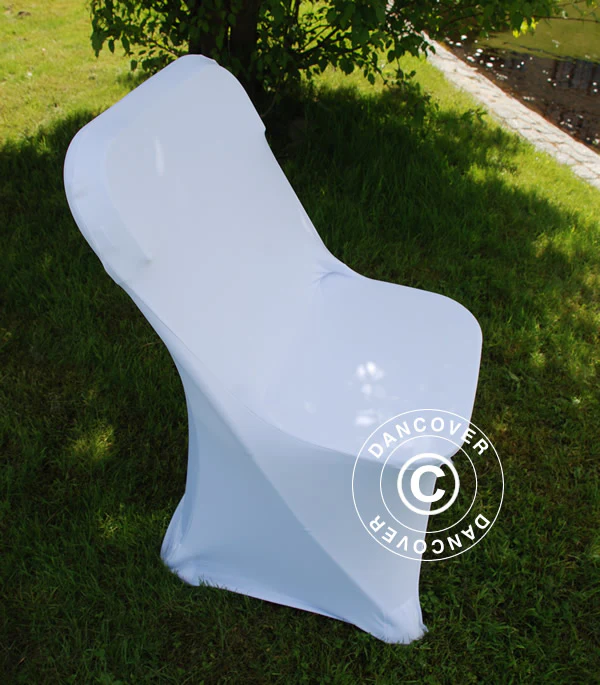 Elastyczny pokrowiec na krzesło 44x44x80cm, Biały (1 szt) - Image 10
