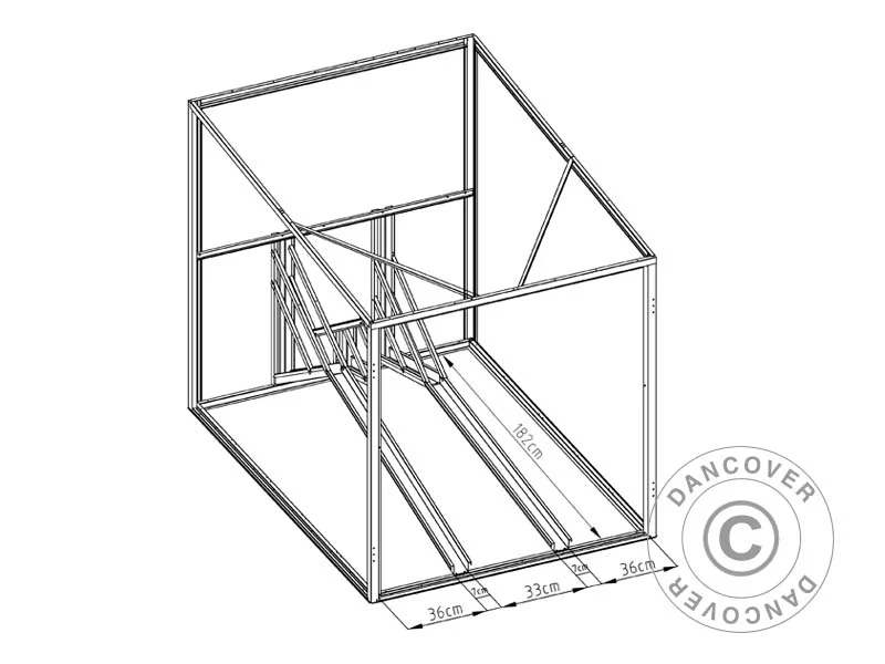 Garaż dla rowerów 1,42x1,98x1,57m ProShed®, 2,81m², Antracyt - Image 5