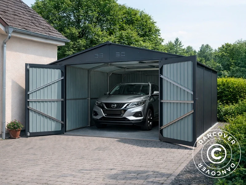 Garaż metalowy 3,86x6,02x2,54m, 23,2m², ProShed®, Antracyt - Image 2