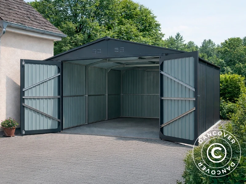 Garaż metalowy 3,86x6,02x2,54m, 23,2m², ProShed®, Antracyt - Image 3