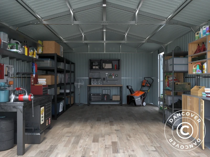 Garaż metalowy 3,86x6,02x2,54m, 23,2m², ProShed®, Antracyt - Image 4