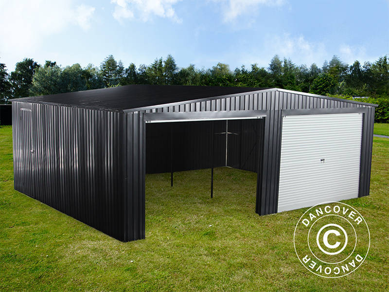 Garaż metalowy podwójny 6,37x5,13x2,41m, 31,74m², ProShed®, Antracyt - Image 10