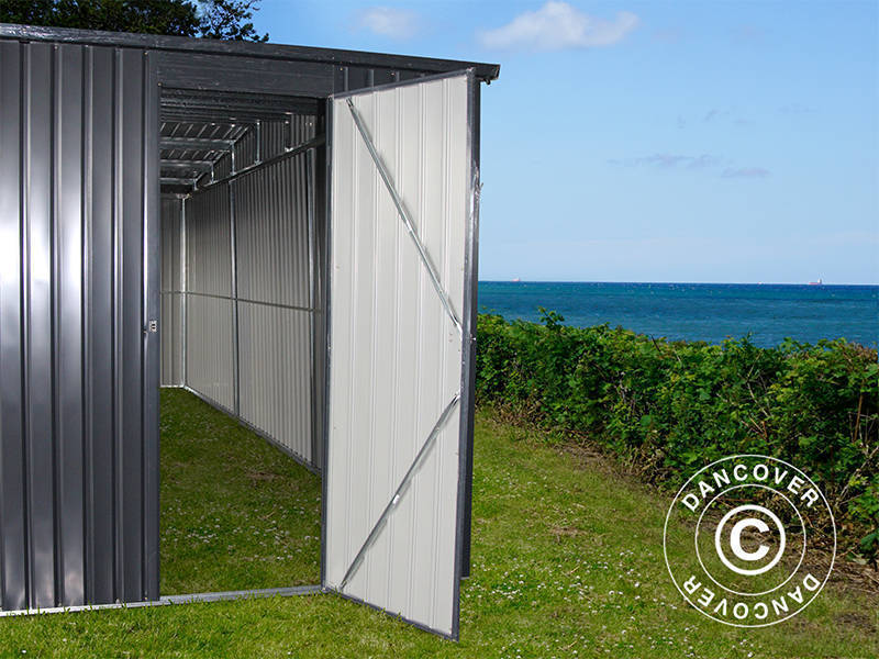 Garaż metalowy podwójny 6,37x5,13x2,41m, 31,74m², ProShed®, Antracyt - Image 13