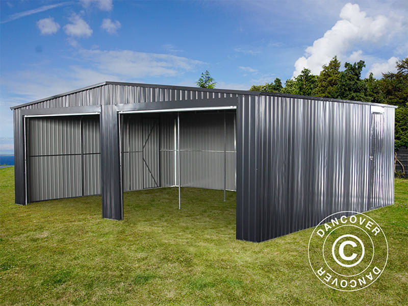 Garaż metalowy podwójny 6,37x5,13x2,41m, 31,74m², ProShed®, Antracyt - Image 3