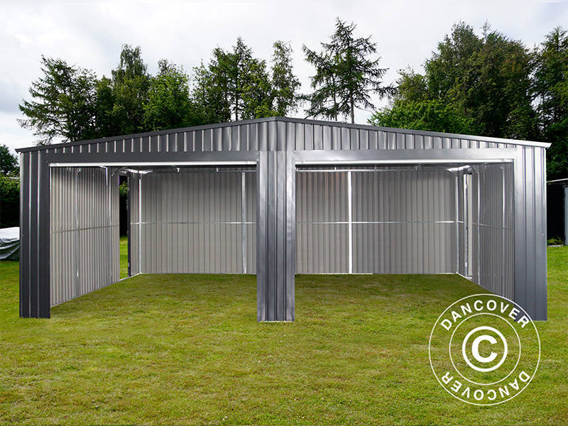 Garaż metalowy podwójny 6,37x5,13x2,41m, 31,74m², ProShed®, Antracyt - Image 6