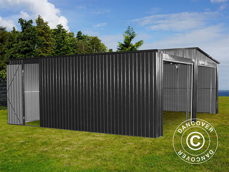 Garaż metalowy podwójny 6,37x5,13x2,41m, 31,74m², ProShed®, Antracyt - Image 7