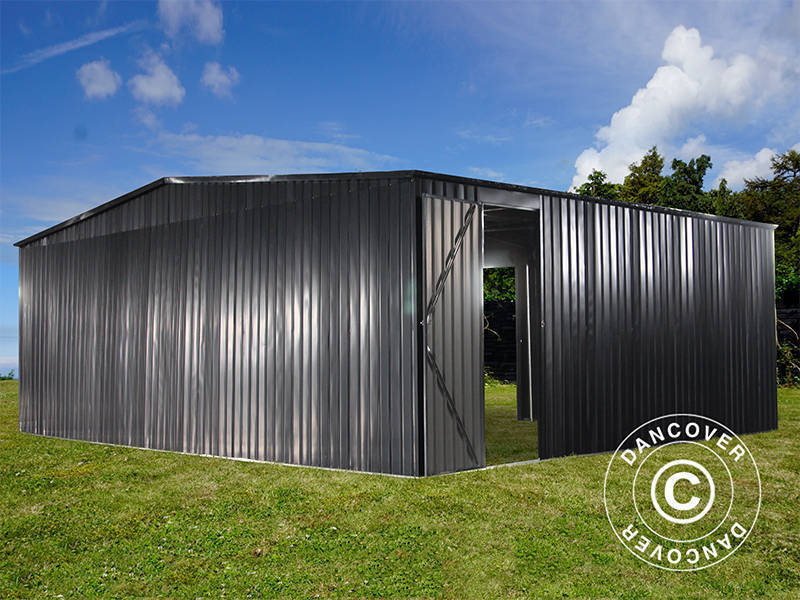 Garaż metalowy podwójny 6,37x5,13x2,41m, 31,74m², ProShed®, Antracyt - Image 8