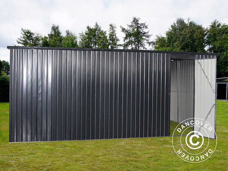 Garaż metalowy podwójny 6,37x5,13x2,41m, 31,74m², ProShed®, Antracyt - Image 9