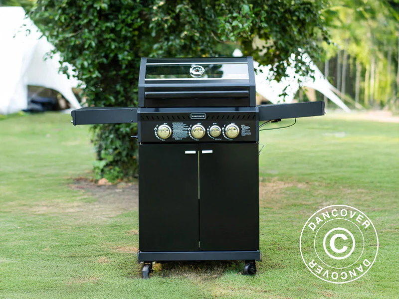 Grill gazowy BBQ Dancover 3+1, Czarny - Image 2