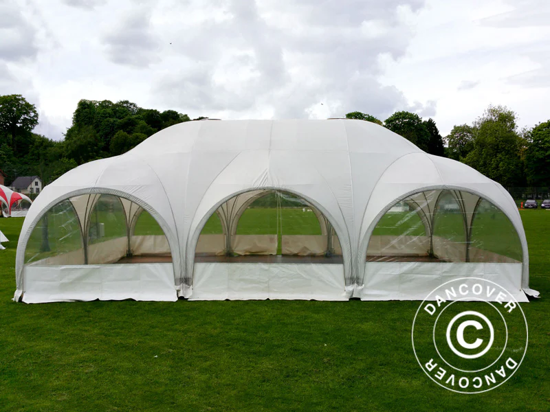 Kopułowy namiot imprezowy Multipavillon 6x9m, Biały - Image 3