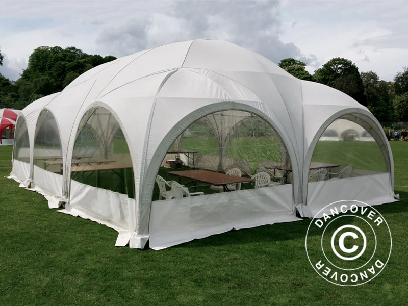 Kopułowy namiot imprezowy Multipavillon 6x9m, Biały - Image 6