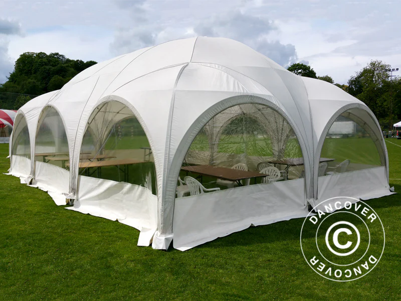Kopułowy namiot imprezowy Multipavillon 6x9m, Biały - Image 8