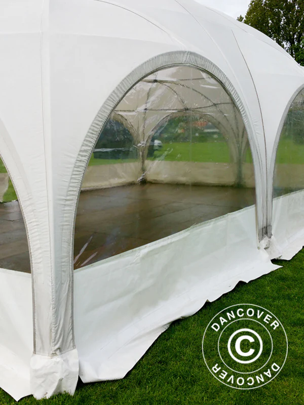 Kopułowy namiot imprezowy Multipavillon - ściana boczna z oknem 3 x 1,95m, Biały - Image 2
