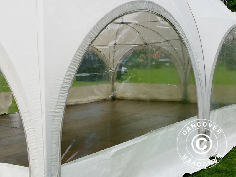 Kopułowy namiot imprezowy Multipavillon - ściana boczna z oknem 3 x 1,95m, Biały - Image 3