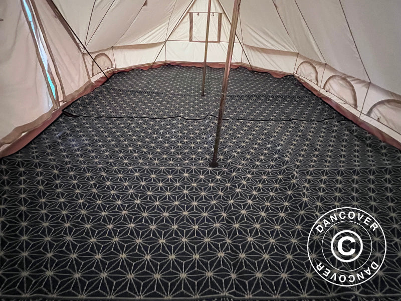 Mata do namiotu dzwonkowego do namiotów TentZing® 4x6m, 2 szt., Niebieski/Biały - Image 7