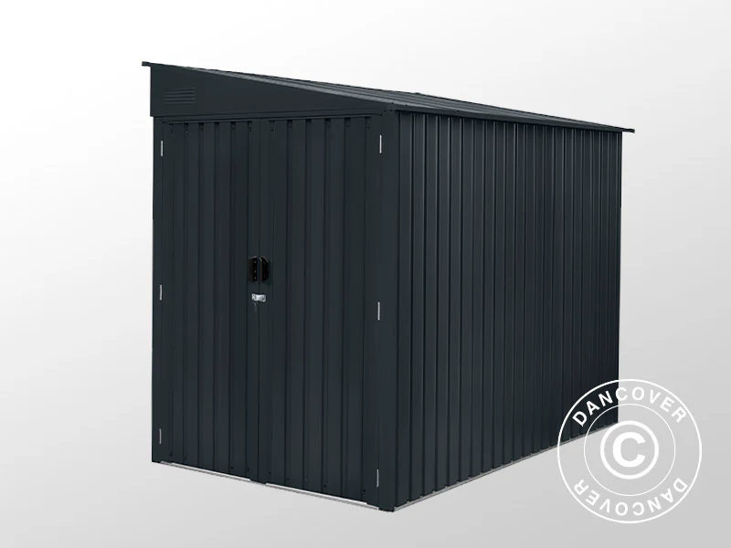 Metalowa szopa (do przechowywania motocykli/rowerów), 1,7x2,49x2,03m, 4,25m², Antracyt - Image 4