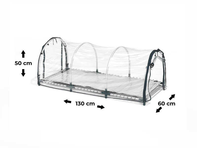 Mnożarka do mini szklarni JUMBO XXL z matą grzewczą, 60x130x50cm, Przezroczysta - Image 6