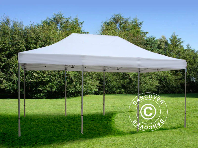 Namiot dla odwiedzających FleXtents PRO 4x6m biały, w tym 8 ścian bocznych i 1 przezroczysta ściana działowa - Image 12