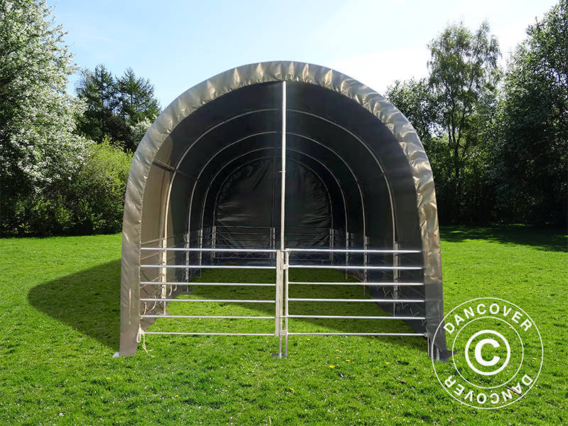 Namiot dla zwierząt gospodarskich 3x6x2,8m, PCV, Zielony - Image 3