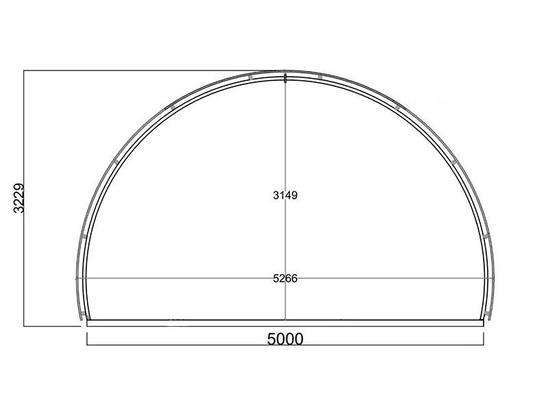 Namiot dla zwierząt gospodarskich z drewnianymi panelami, 5x6x3,23m, Ciemnozielona - Image 7