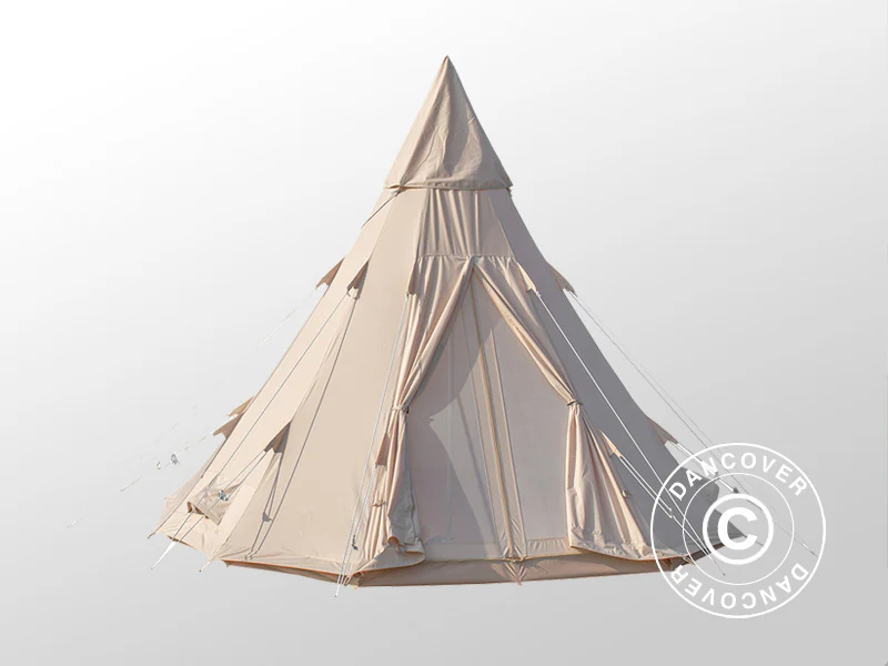 Namiot do glampingu, TentZing®, 5x5m, 5-osobowy, Piaskowy - Image 4